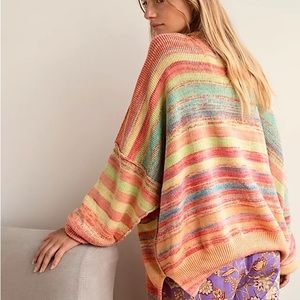 Free People Easy Street Tunic Sweater Space Dye Tropical size Small